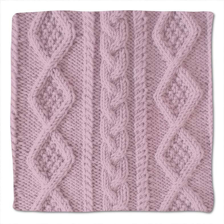 Sitzkissen Strickmuster rosa 40x40x3 cm